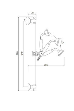 JAMES - Shower wallbar with hand shower by Park Avenue - view 3